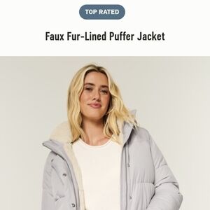 Hollister Faux Fur-Lined Puffer Jacket